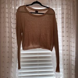Cropped Tan Sweater